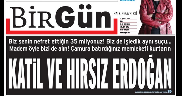 «Убийца и вор Эрдоган» равняется году лишения свободы