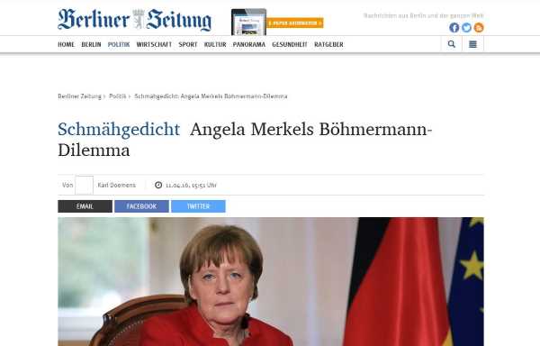 Презрительный стих про Эрдогана: дилемма Бёмерманна для Ангелы Меркель