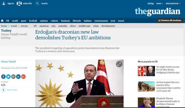 Новый драконовский закон Эрдогана уничтожит амбиции Турции по вступлению в ЕС