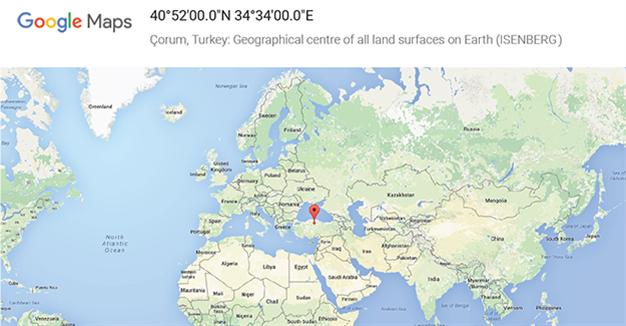 Карты Google определили Чорум центром Земли