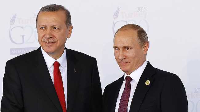 Эрдоган поблагодарил Путина за перемирие в Сирии