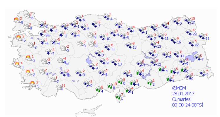 Турция в ожидании похолодания и снегопадов