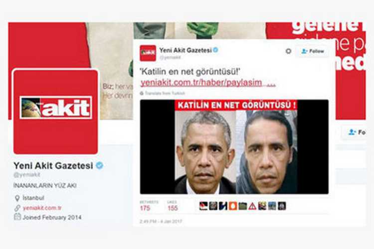 Yeni Akit считает Обаму ответственным за теракт