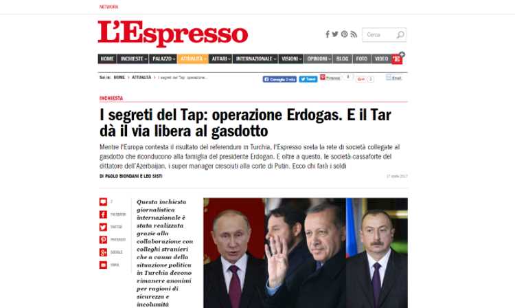 Секреты Трансадриатического трубопровода: операция «Эрдогаз»