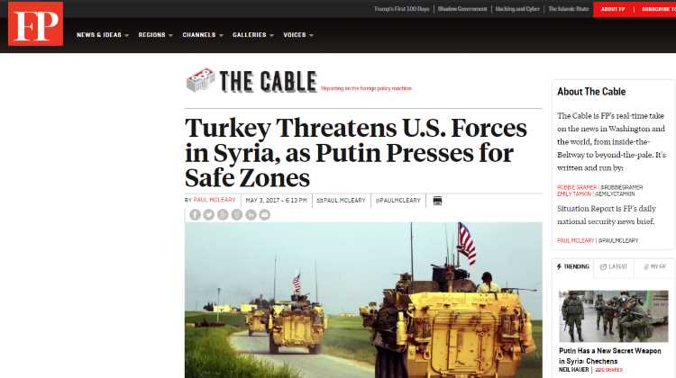 Турция угрожает американским войскам в Сирии