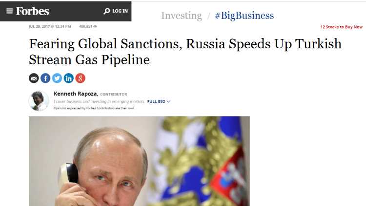 Россия ускоряет строительство газопровода «Турецкий поток»