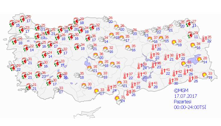 Западную Турцию ожидают грозы вместо жары