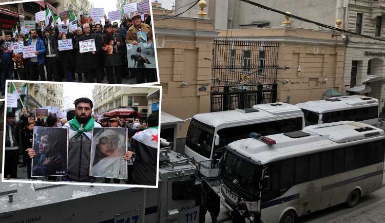 Консульство РФ в Стамбуле было заблокировано протестом