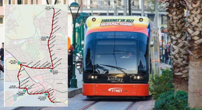 Новая трамвайная линия соединит 3 района Анталии