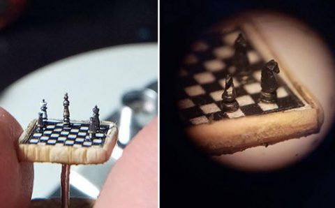Турецкий микро-скульптор создал самые маленькие шахматы