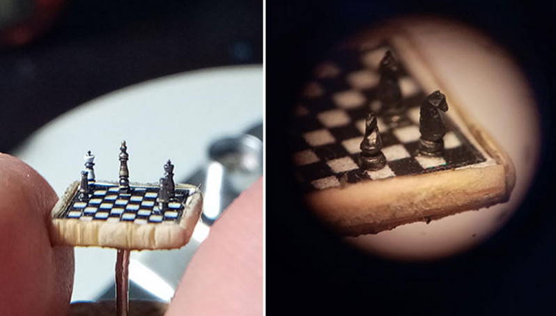 Турецкий микро-скульптор создал самые маленькие шахматы