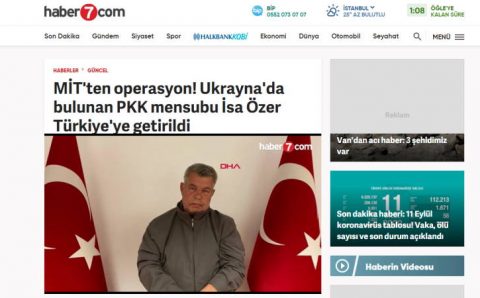 В Турцию из Украины доставлен член РПК Иса Озер