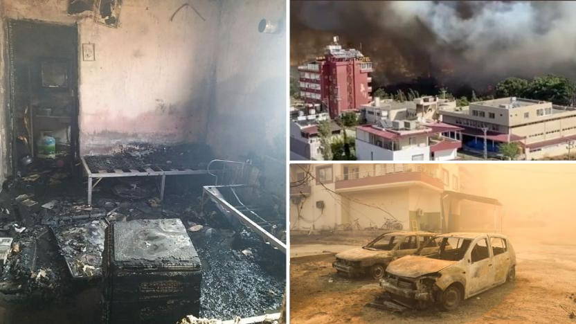 Масштабный пожар в Хатае: 4 задержанных