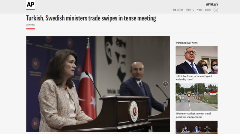 Министры Турции и Швеции устроили перепалку на пресс-конференции