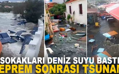 Мощная волна накрыла прибрежный город в Измире