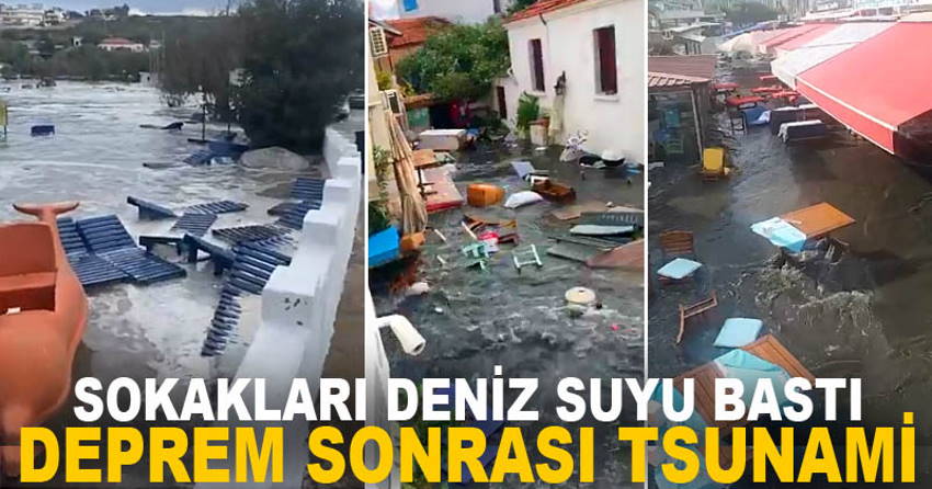 Мощная волна накрыла прибрежный город в Измире