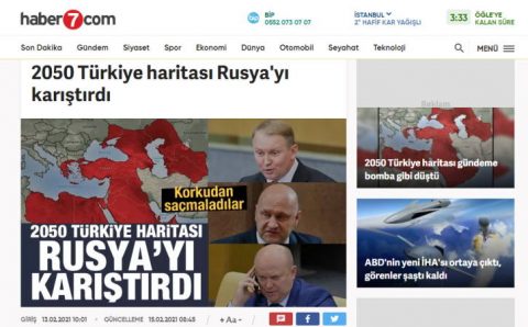 Карта Турции 2050 года взбудоражила Россию