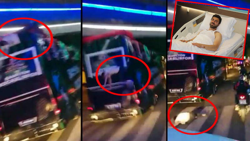 Футболист Коджаэлиспора выпал из автобуса во время празднования