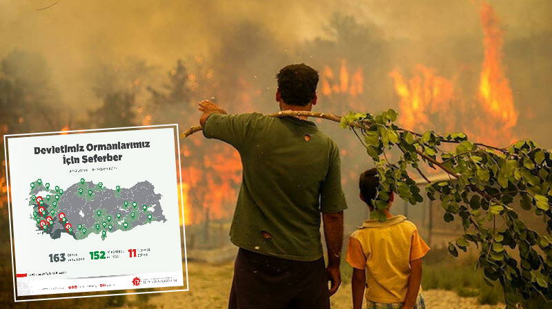 Сводка о пожарах в Турции: Борьба с огнем продолжается 8 дней