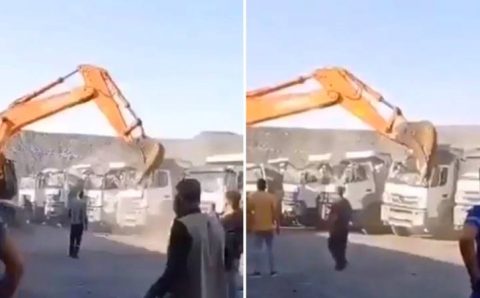 Не получивший заплату рабочий искорежил 5 грузовиков