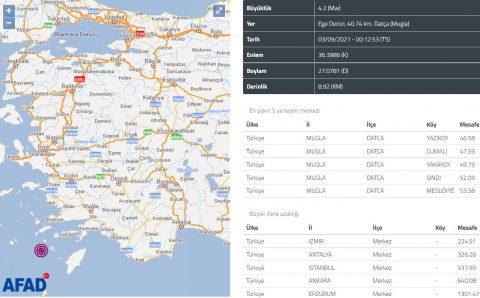 Муглу ночью потрясло землетрясение