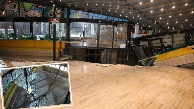 Кафе торгового центра ушло под землю из-за соседской стройки