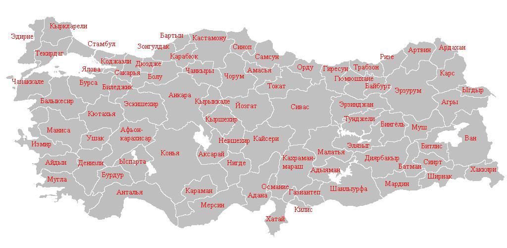 В Турции теперь будет 82 провинции?